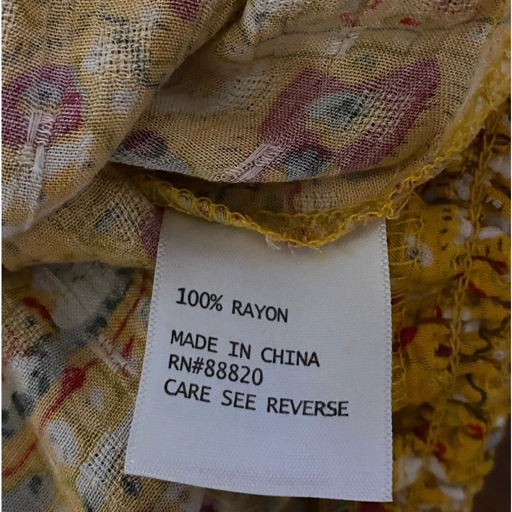 Cynthia Rowley Yellow Print Top - Picture 5 of 6